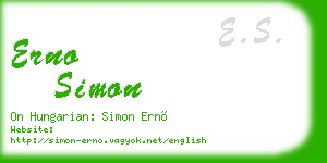 erno simon business card