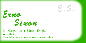 erno simon business card